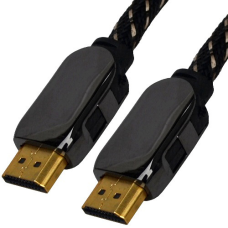 Шнур HDMI (штекер-штекер), v.1.3В, “позолочений“, діам.-8 мм, фільтра + сітка, у коробці, 5 м, COMP