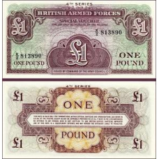 British Armed Forces Британська Армія - 1 Pound 1962 4th series M36a UNC