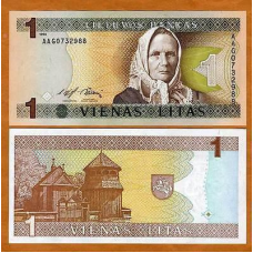 Литва/Lithuania 1 Litai 1994 Pick 53a UNC