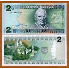 Литва/Lithuania 2 Litai 1994 Pick 54a UNC