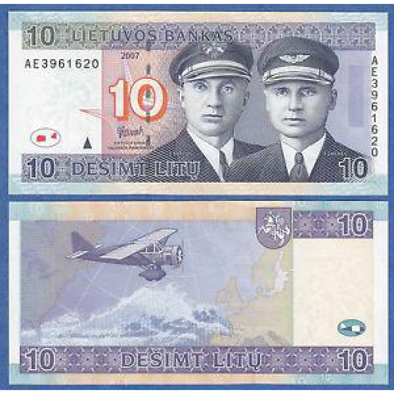 Литва / Lithuania 10 litu 2007 Pick 68 UNC Литва / Lithuania 10 litu 2007 Pick 68 UNC