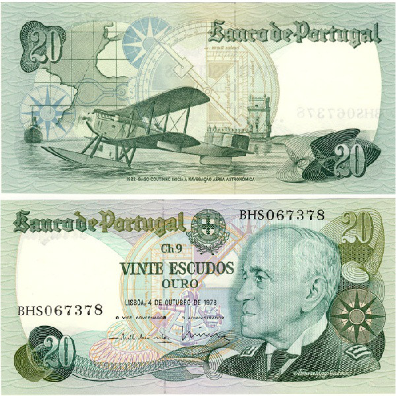 Португалія Portugal 20 escudos 1978 Pick176b UNC Португалія Portugal 20 escudos 1978 Pick176b UNC
