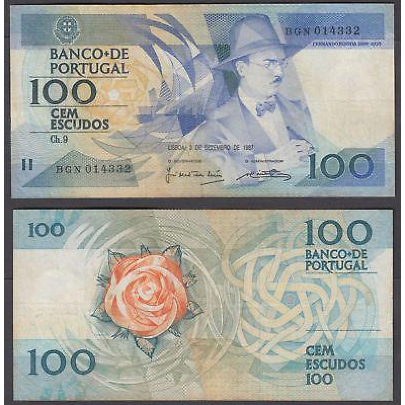 Португалія Portugal 100 escudos 1987 P 179b UNC Португалія Portugal 100 escudos 1987 P 179b UNC