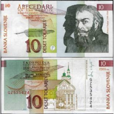 Словенія / Slovenia 10 Tolarjev 1992 Pick 11 UNC