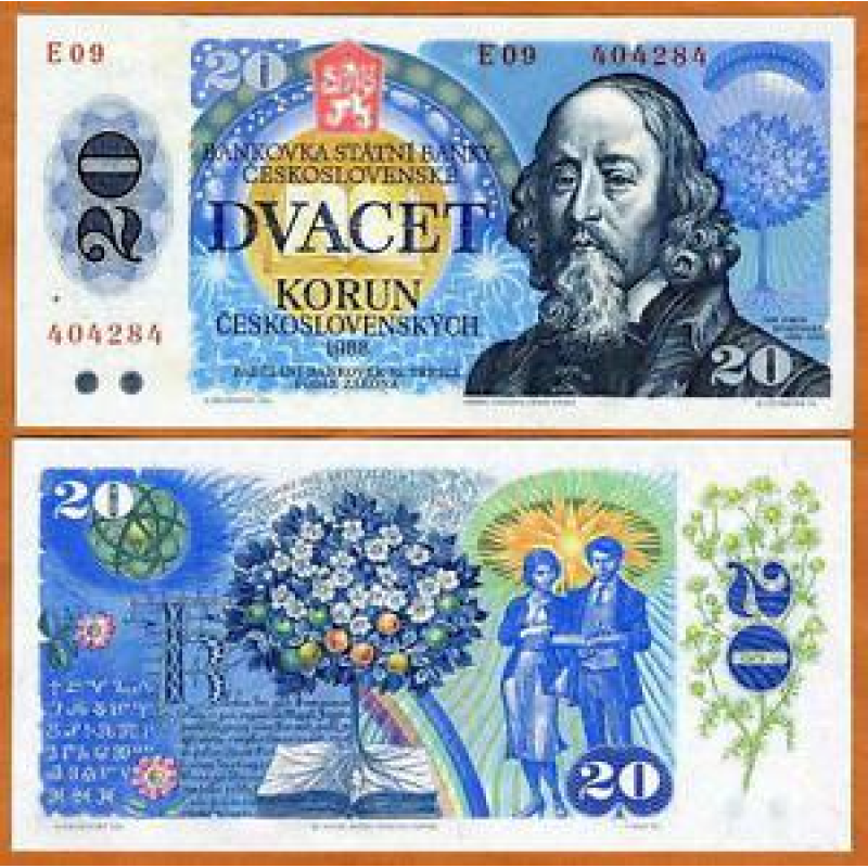 Чехословаччина/Czehoslovakia 20 Korun 1988 P95 UNC