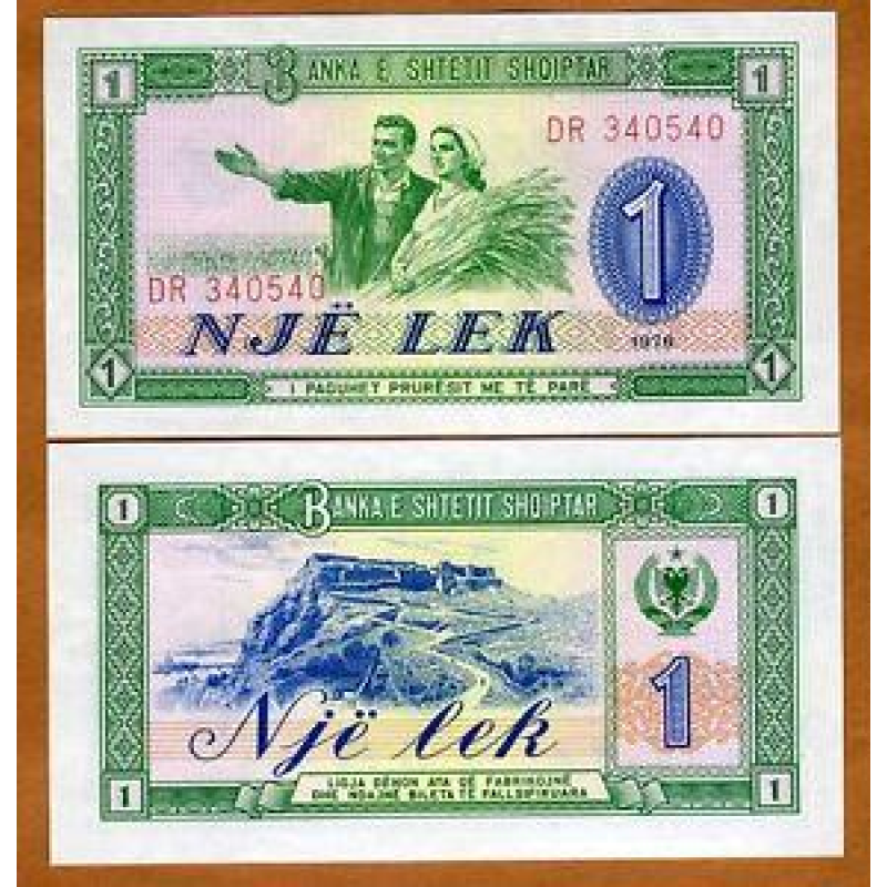 Албанія/Albania 1 leke 1976 Pick 40 UNC Албанія/Albania 1 leke 1976 Pick 40 UNC