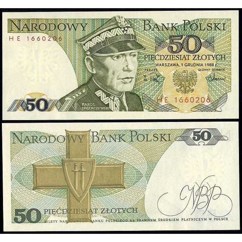 Польща 50 злотих 1988 UNC