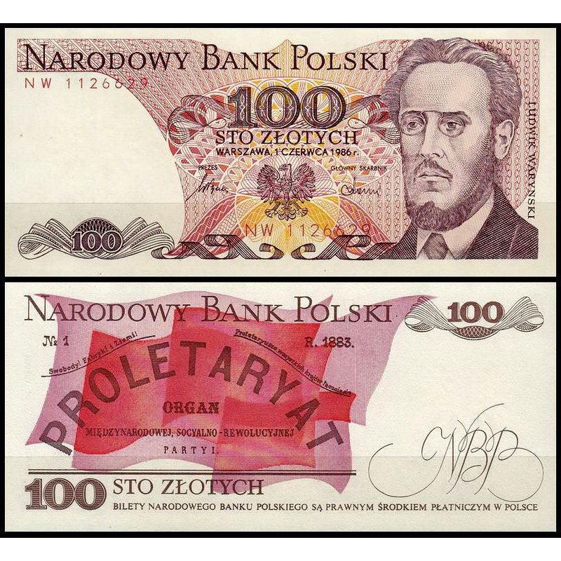 Польща 100 злотих 1986 UNC Польща 100 злотих 1986 UNC