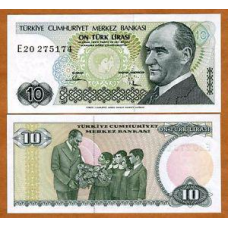 Туреччина / Turkey 10 lira 1970(1982) Pick 193 UNC