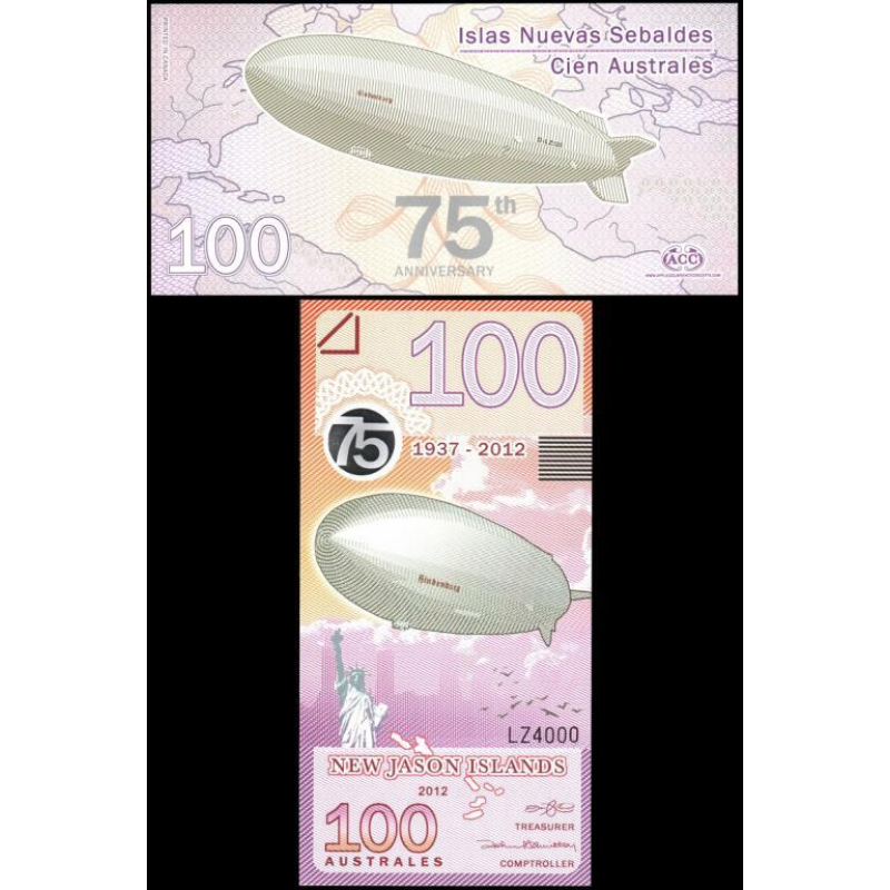 New Jason Islands Нью Джейсон остр. - 100 Australes 2012 UNC New Jason Islands Нью Джейсон остр. - 100 Australes 2012 UNC