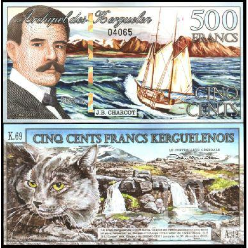 Kerguelen Кергелен - 500 Francs 15.03. 2011 UNC Kerguelen Кергелен - 500 Francs 15.03. 2011 UNC