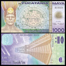 Yucatаnia / Юкатан - 1000 Soles de Oro 2012 - UNC