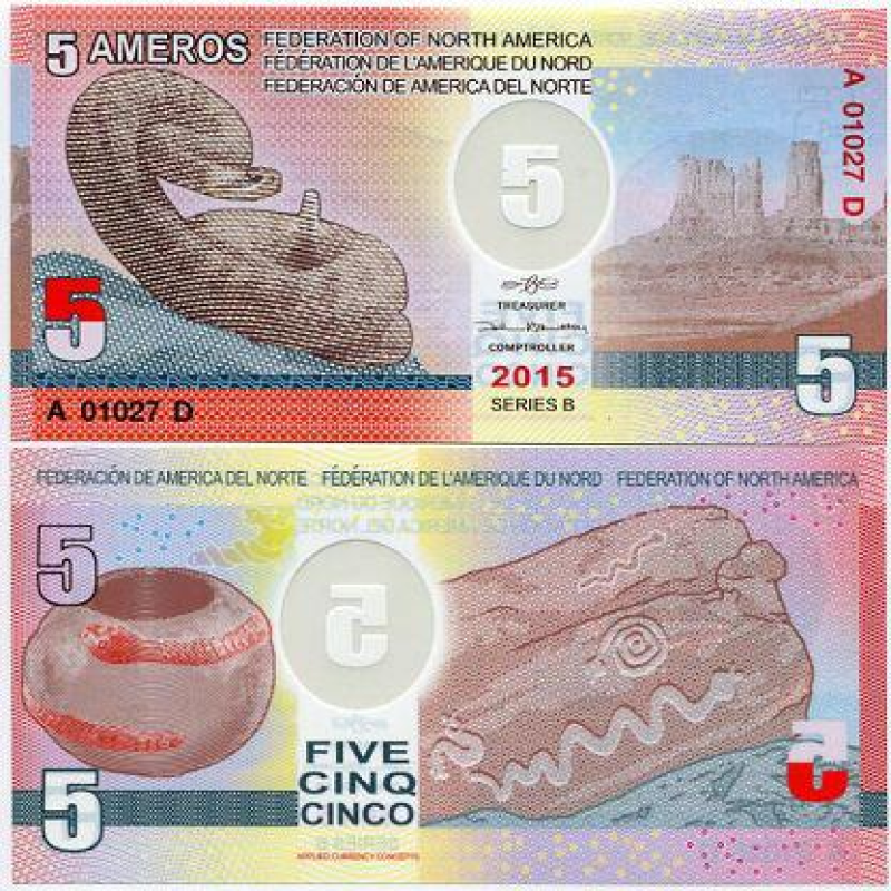 North America Північна Америка - 5 Ameros 2015 UNC