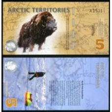 Арктика / Arctic terr. 5 dollars 2012 UNC ЗРАЗОК