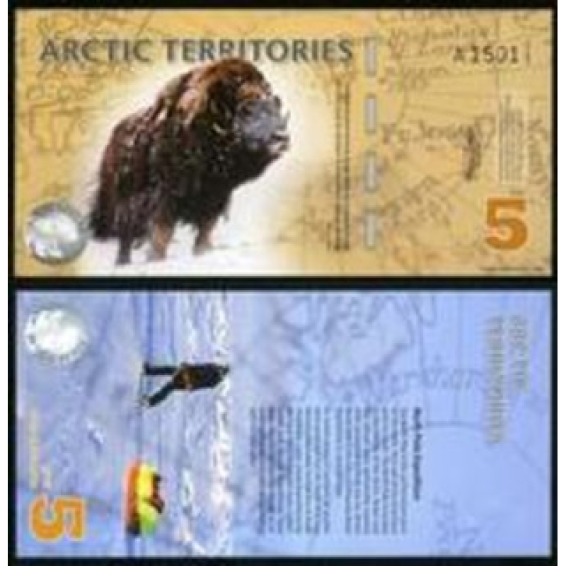Арктика / Arctic terr. 5 dollars 2012 UNC ЗРАЗОК Арктика / Arctic terr. 5 dollars 2012 UNC ЗРАЗОК