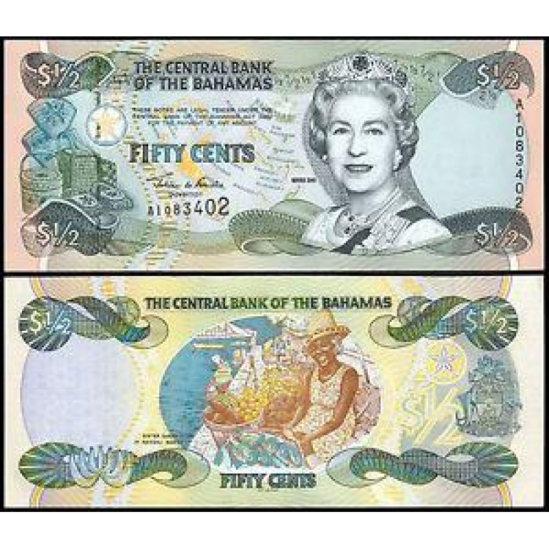 Багами / Bahamas 1/2 dollars 2001 Pick 68 UNC
