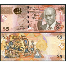 Багами / Bahamas 5 dollar 2007 Pick 72 UNC