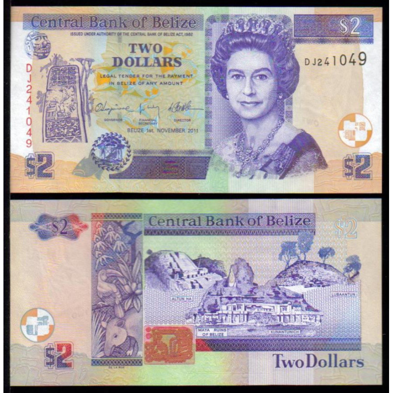 Беліз / Belize 2 dollars 2017 Pick 66 UNC Беліз / Belize 2 dollars 2017 Pick 66 UNC