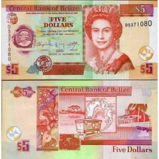 Беліз / Belize 5 dollars 2011 Pick 67e UNC