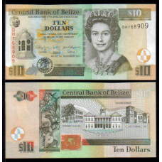 Беліз / Belize 10 dollars 2011 Pick 68d UNC