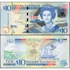 Східні Кариби / East Caribbean 10 dollars (2015) Pick UNC