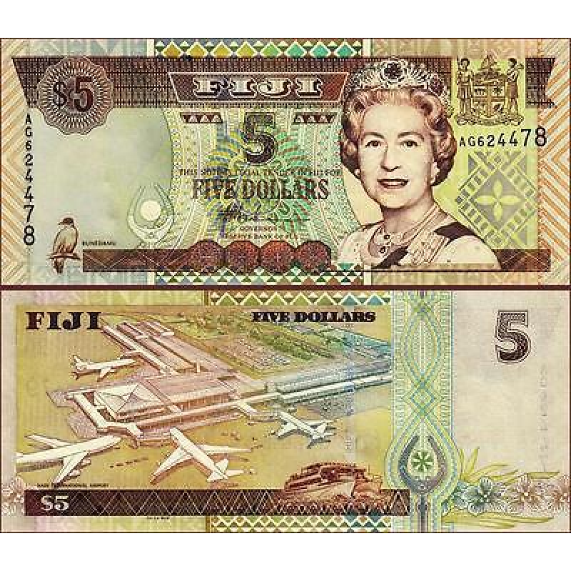 Фіджі / Fiji Islands 5 Dollars (2002) Pick105b UNC