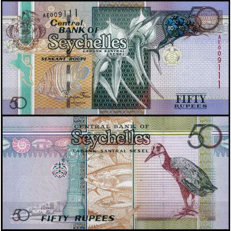 Сейшельські острови ( Сейшели )/ Seychelles 50 рупій (2004) Pick 39A UNC Сейшельські острови ( Сейшели )/ Seychelles 50 рупій (2004) Pick 39A UNC