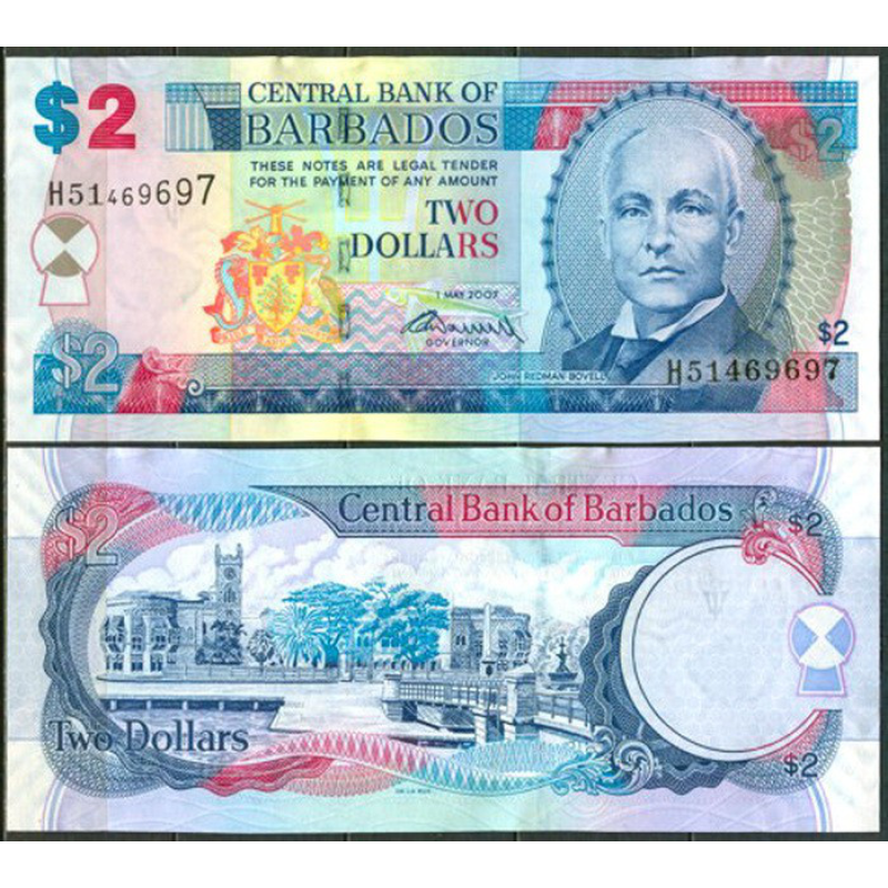 Барбадос / Barbados 2 Dollars 2007 Pick 66a UNC