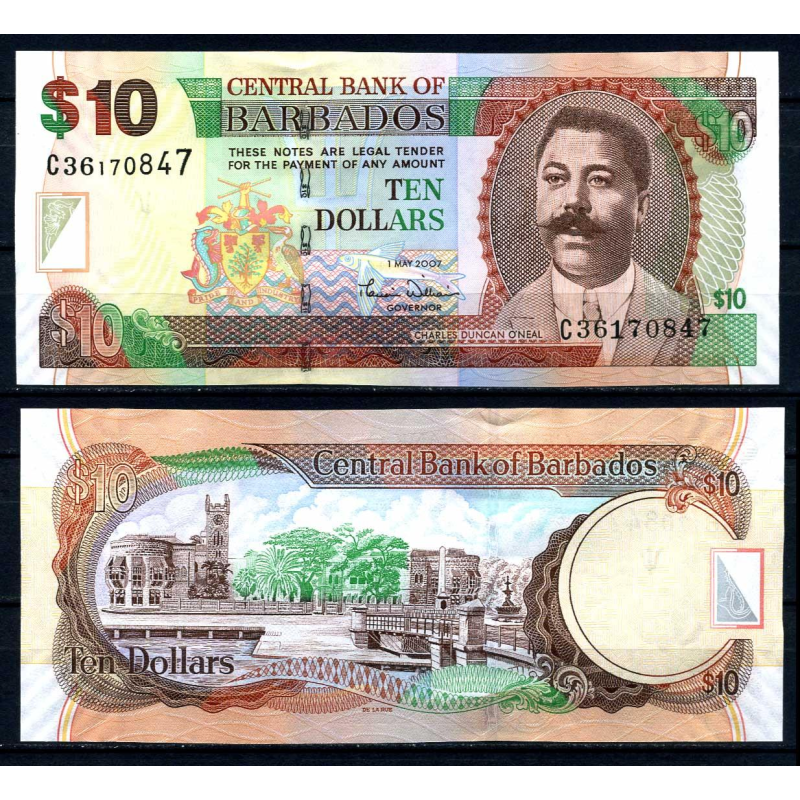 Барбадос / Barbados 10 Dollars 2012 P68 UNC Барбадос / Barbados 10 Dollars 2012 P68 UNC