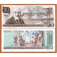 Коста Ріка/Costa Rica 20 colones1973 Pick238b UNC