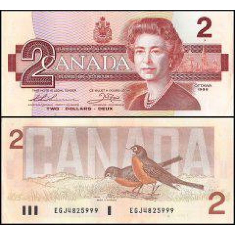 Канада / Canada 2 Dollars 1986 Pick 94b UNC Канада / Canada 2 Dollars 1986 Pick 94b UNC