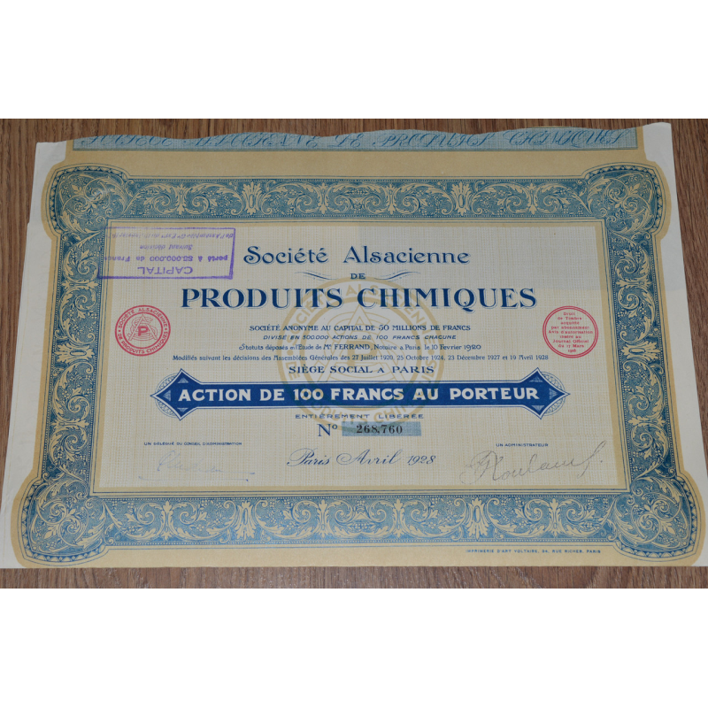 Акція. Франція. 1928 рік (65) Акція. Франція. 1928 рік (65)