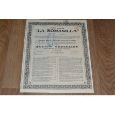 Акція. La Romanilla. Румунія. 1923 рік №051,369 (68)