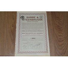 Акція. SABBE STEENBRUGGE . 1928 рік №40032 (90)
