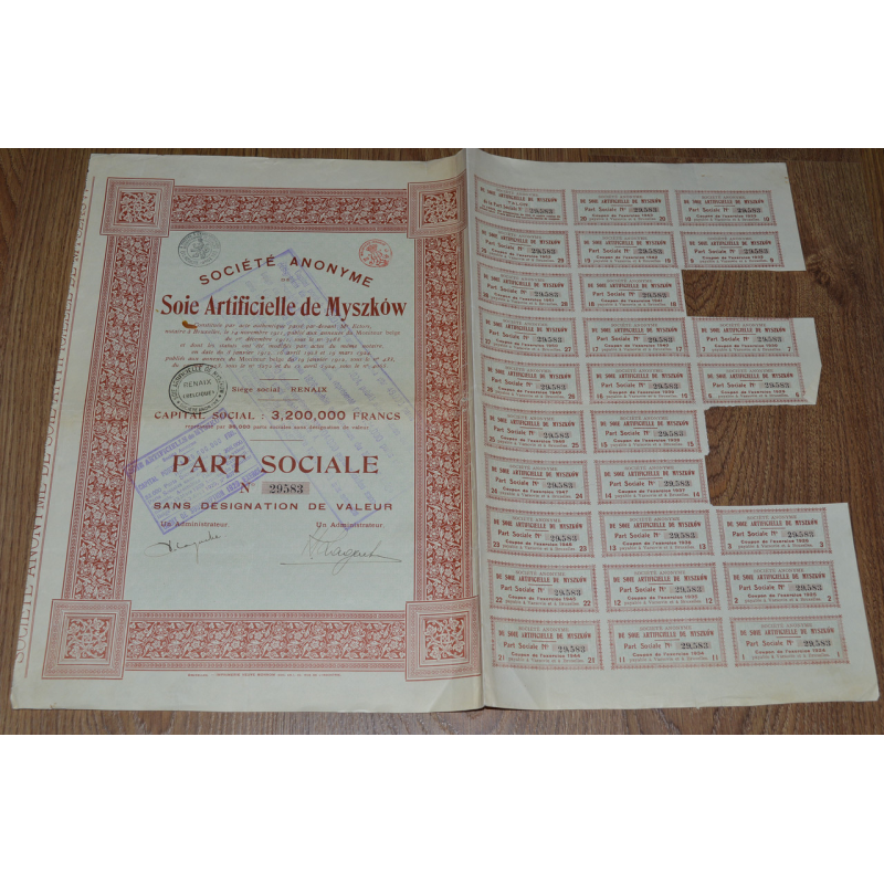 Акція. Бельгія . 1929 рік №29583 (95) Акція. Бельгія . 1929 рік №29583 (95)