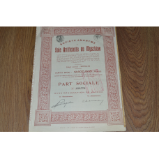 Акція. SOIE ARTIFICIELLE DE MYSZKOW. 1929 рік №059.776 (83)