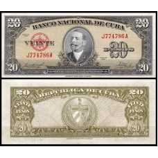 Куба / Cuba 20 pesos 1958 UNC