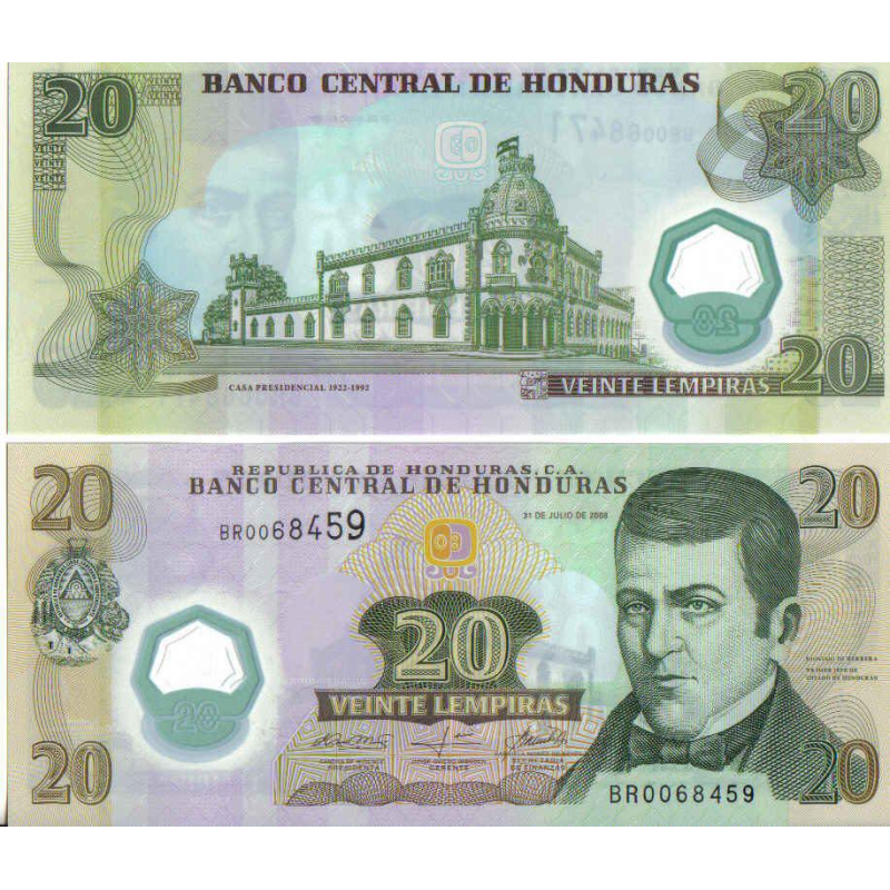 Гондурас / Honduras 20 lempiras 2006 Pick 93а UNC Гондурас / Honduras 20 lempiras 2006 Pick 93а UNC