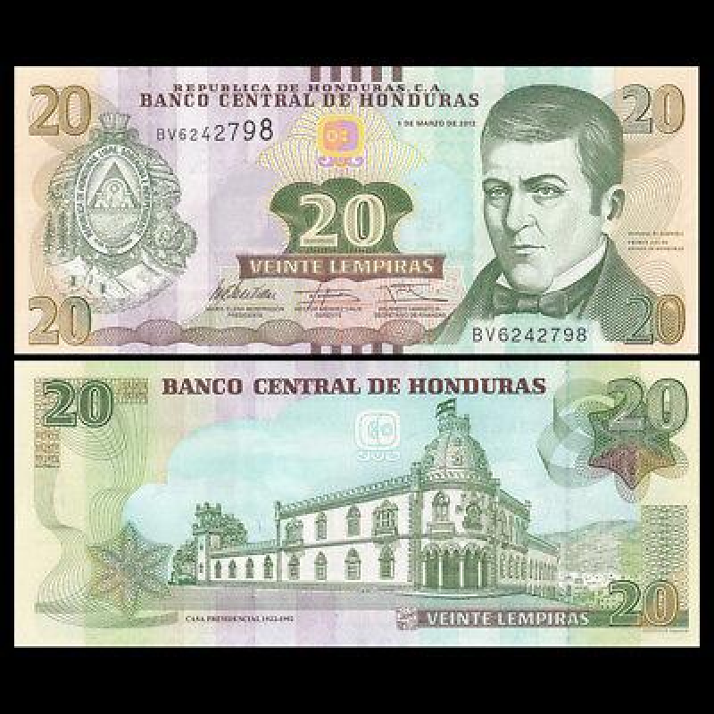 Гондурас / Honduras 20 lempiras 2012 (2016) UNC Гондурас / Honduras 20 lempiras 2012 (2016) UNC