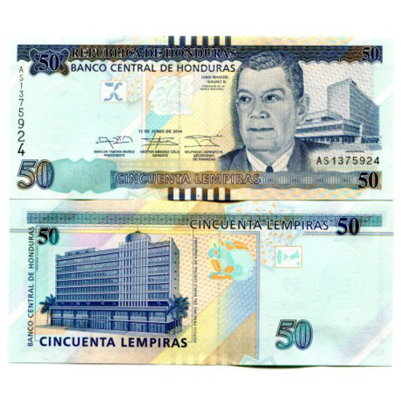 Гондурас / Honduras 50 lempiras 2014 (2016) UNC Гондурас / Honduras 50 lempiras 2014 (2016) UNC