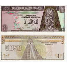 Guatemala Гватемала - 1/2 Quetzal 1992 UNC