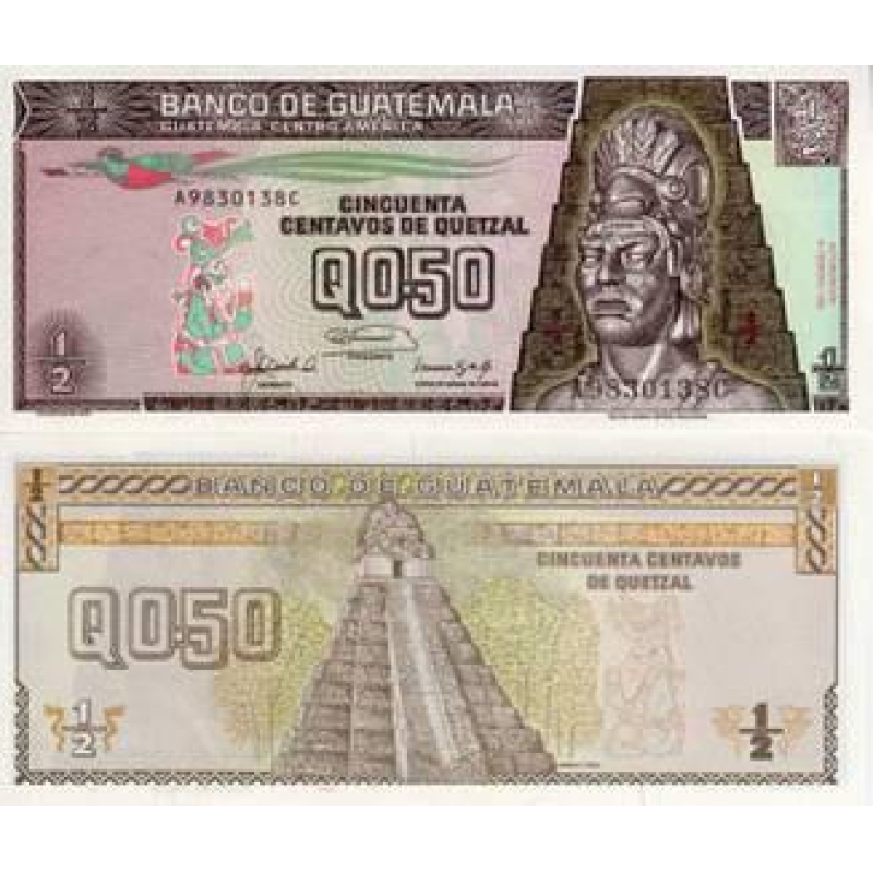 Guatemala Гватемала - 1/2 Quetzal 1992 UNC Guatemala Гватемала - 1/2 Quetzal 1992 UNC