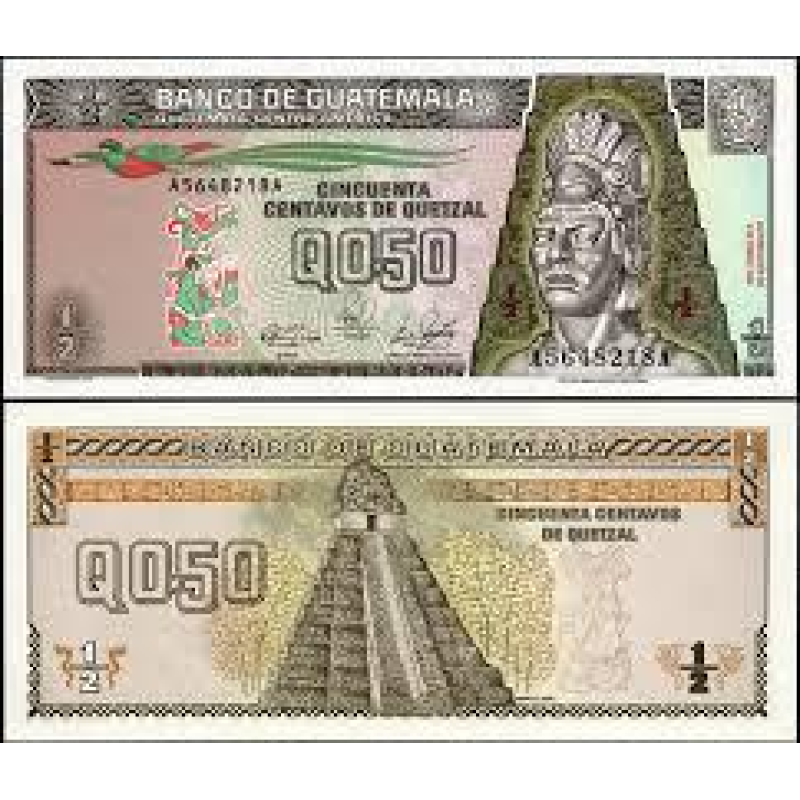Guatemala Гватемала - 1/2 Quetzal 1989 UNC Guatemala Гватемала - 1/2 Quetzal 1989 UNC