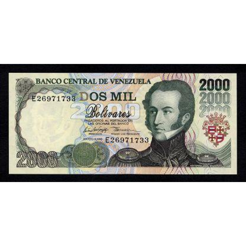 Venezuela Венесуела - 2000 Bolivares UNC