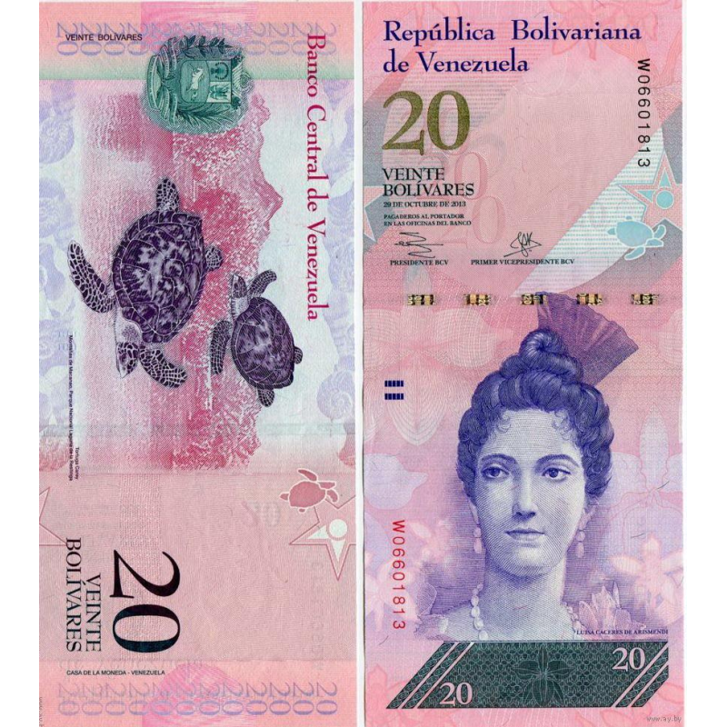 Венесуела / Venezuela 20 bolivares 2013 UNC