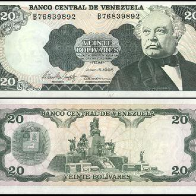 Venezuela Венесуела - 20 Bolivares 05.06. 1995 UNC Venezuela Венесуела - 20 Bolivares 05.06. 1995 UNC