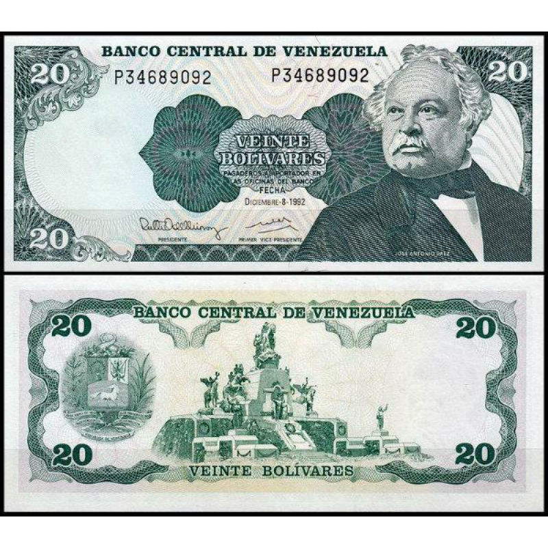 Venezuela Венесуела - 20 Bolivares 1992 UNC Venezuela Венесуела - 20 Bolivares 1992 UNC