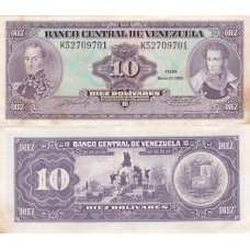 Venezuela Венесуела - 10 Bolivares 31.05. 1990 UNC