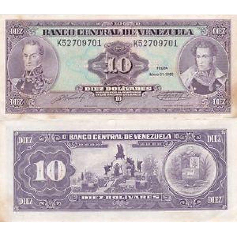 Venezuela Венесуела - 10 Bolivares 31.05. 1990 UNC