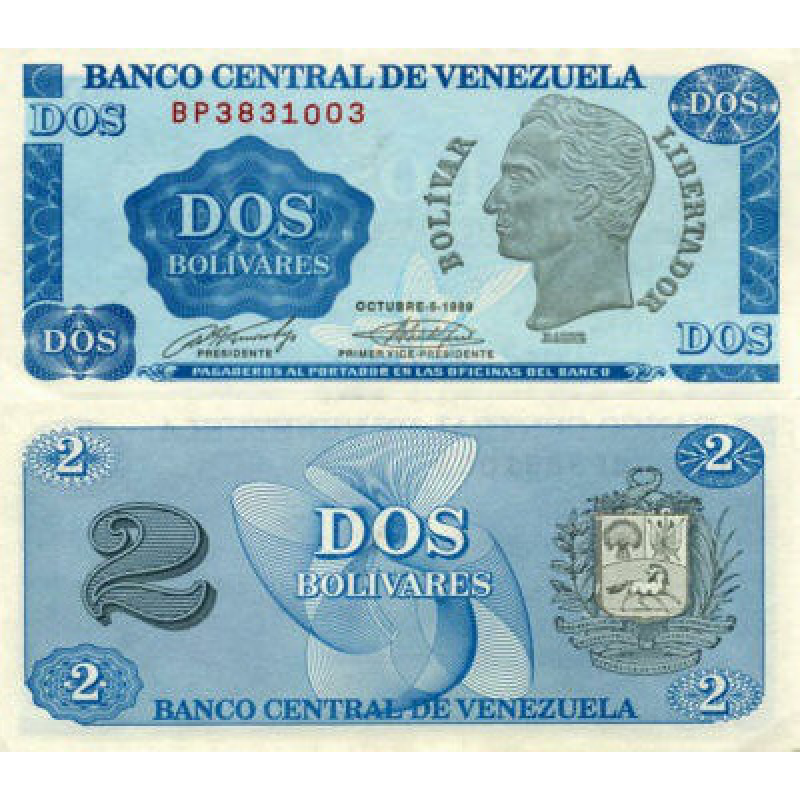 Венесуела / Venezuela 2 bolivares 1989 P 69 UNC